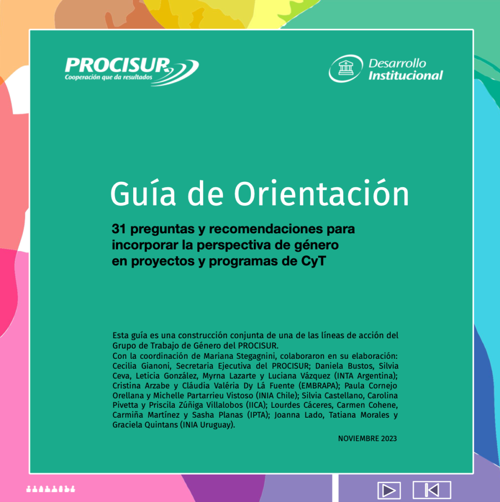 Presentación Guía de Orientación para incorporar la perspectiva de género en Ciencia y Tecnología